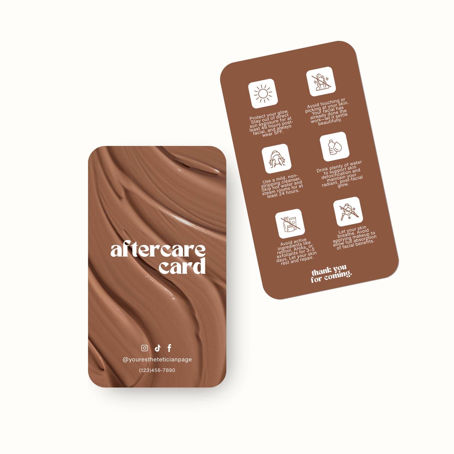 Skins Esthetician Business Cards