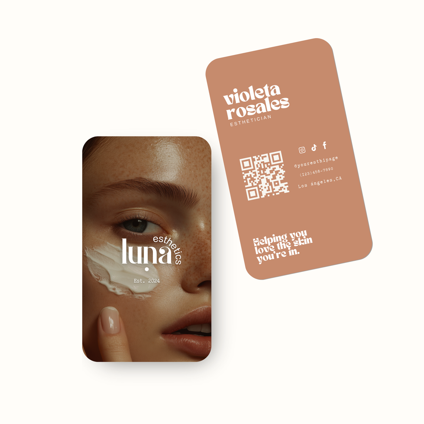 Skins Esthetician Business Cards