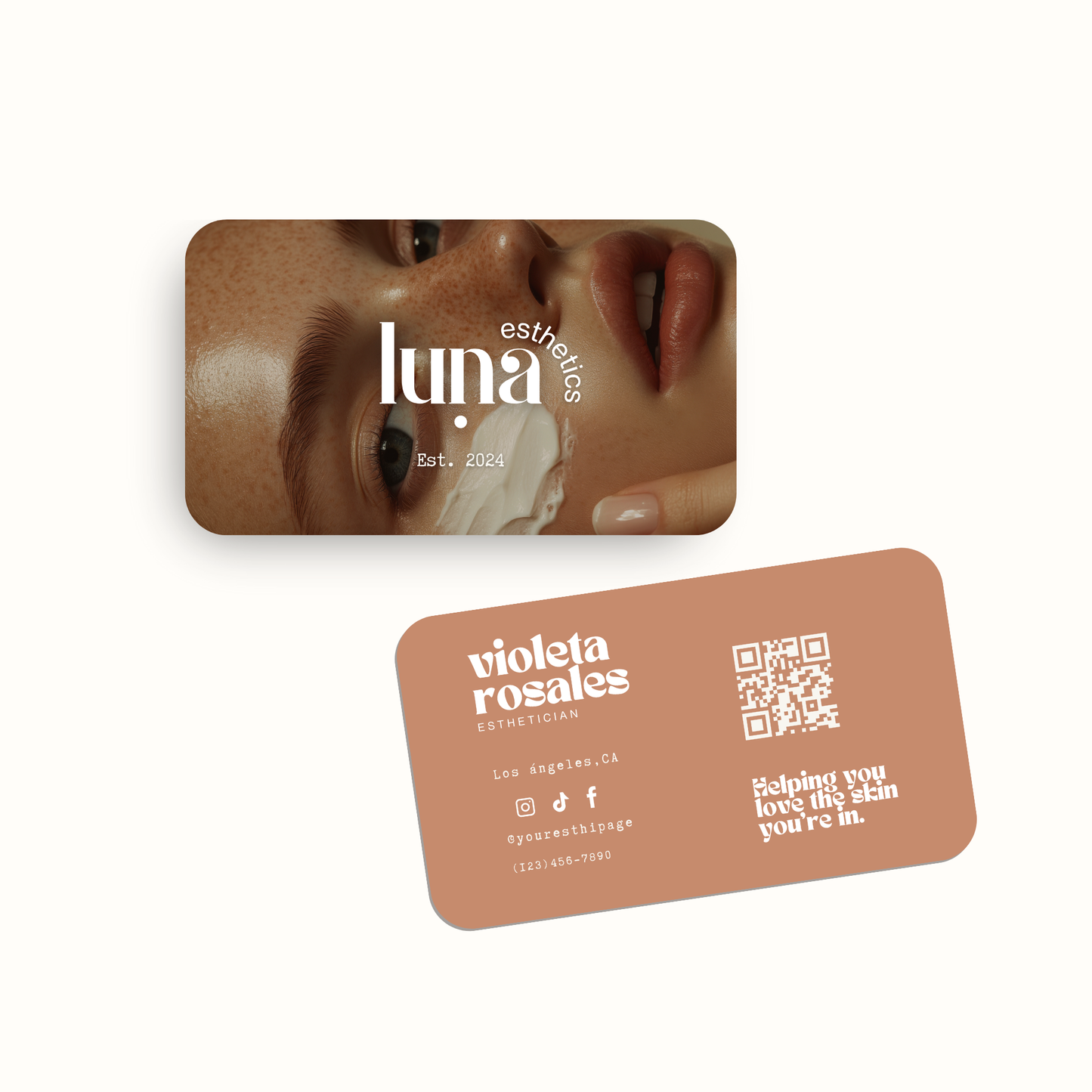Skins Esthetician Business Cards
