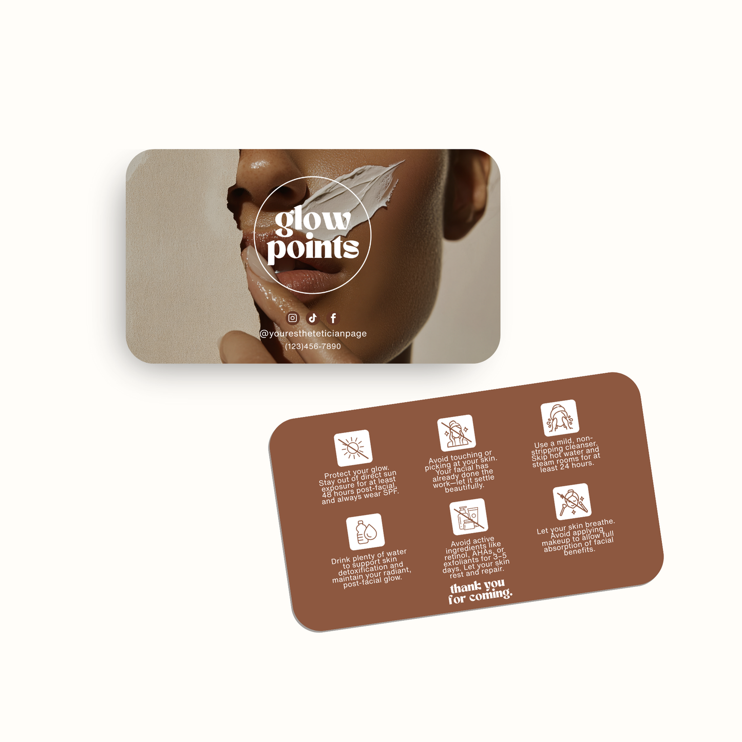 Skins Esthetician Business Cards