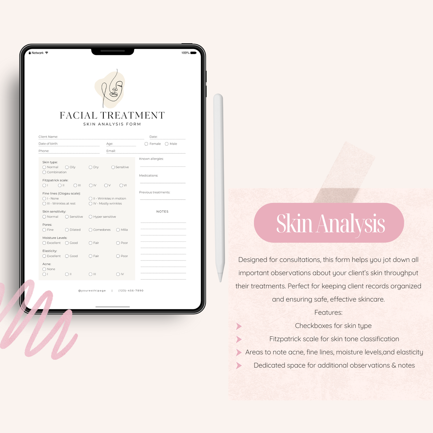 Esthetician Client Forms