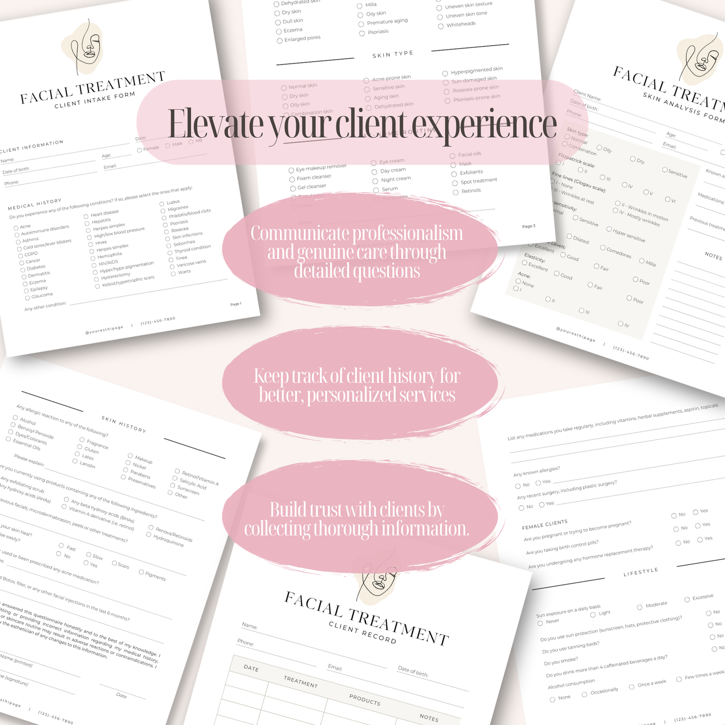 Esthetician Client Forms