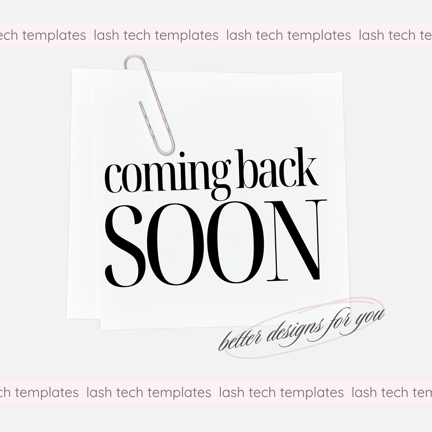 Lash Tech Templates