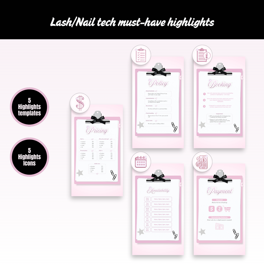 Lash/Nail Tech Highlights