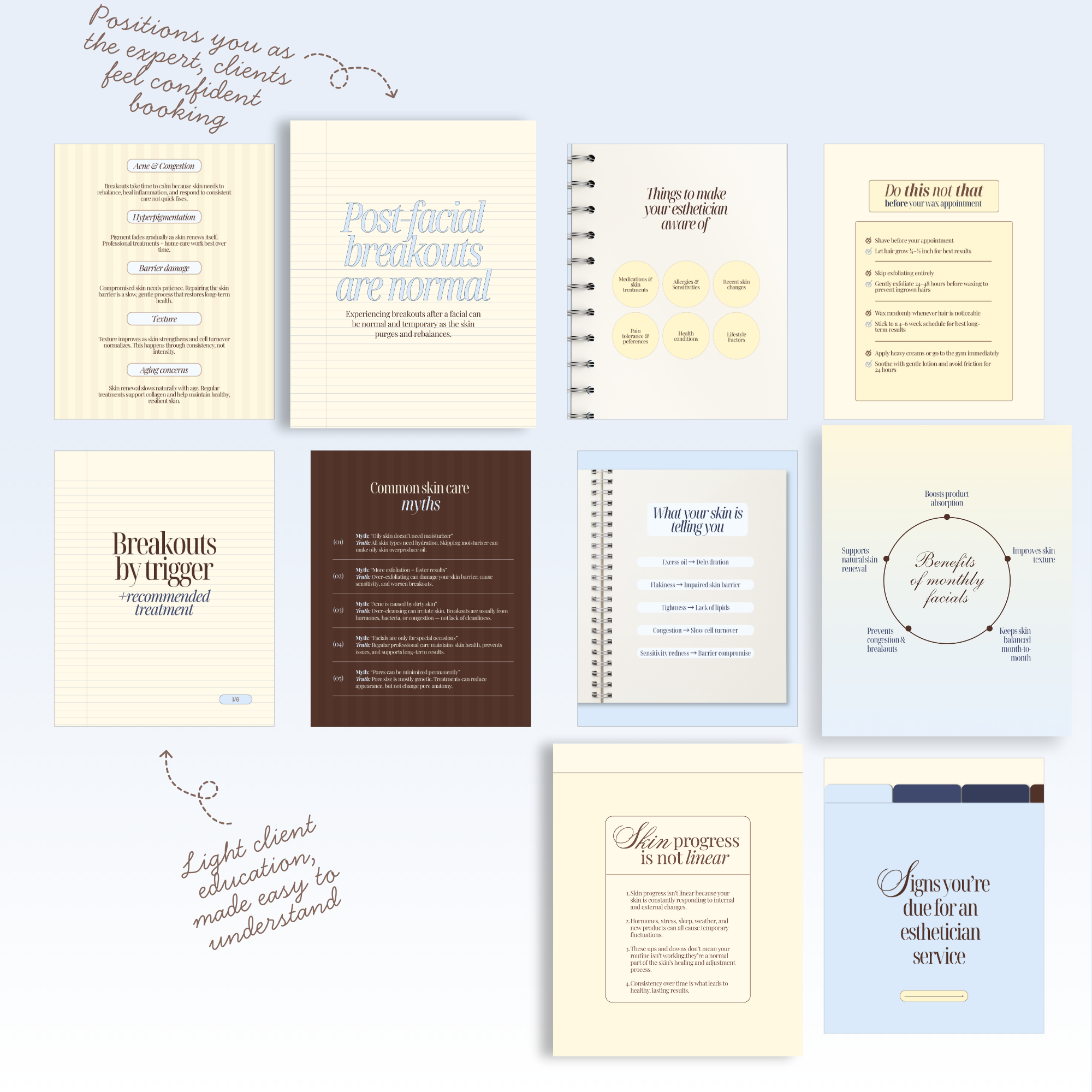 Esthetician Templates