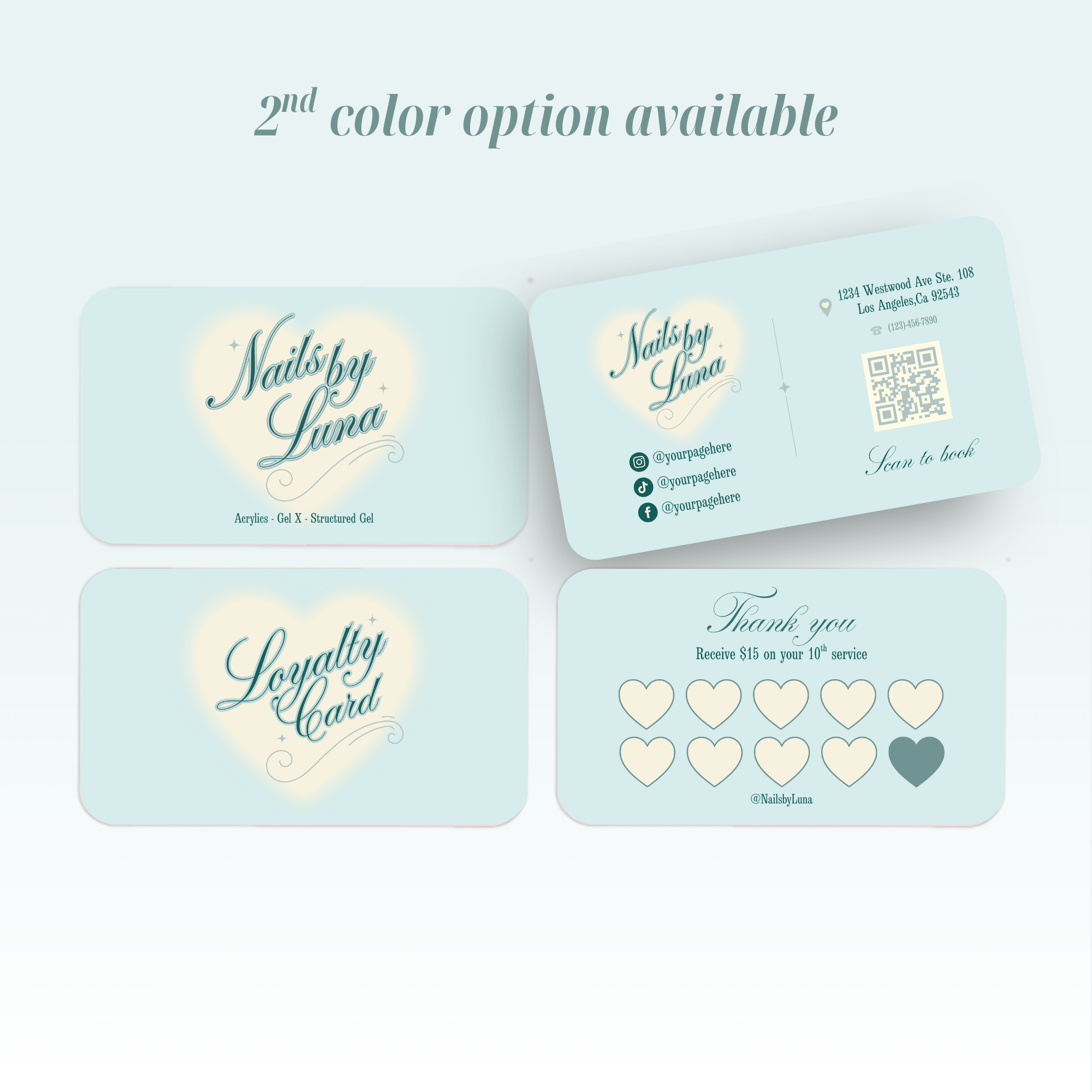 Nail Tech Business Cards Templates