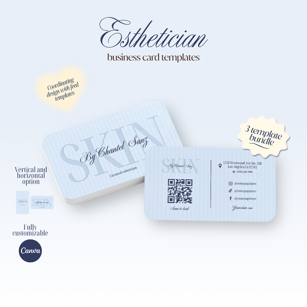 Esthetician Business Cards Templates