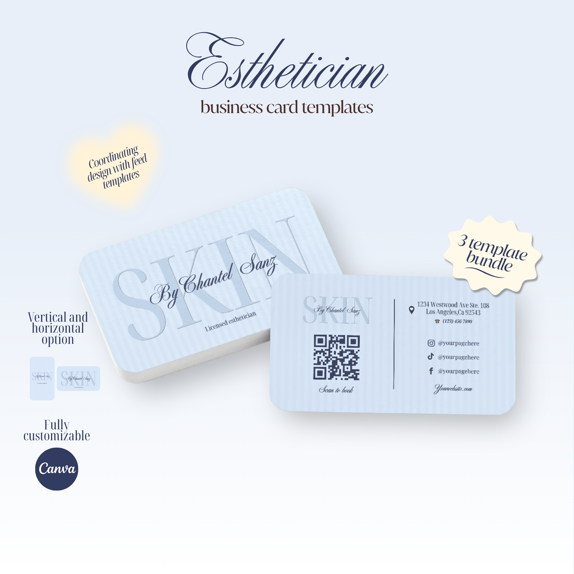 Esthetician Business Cards Templates