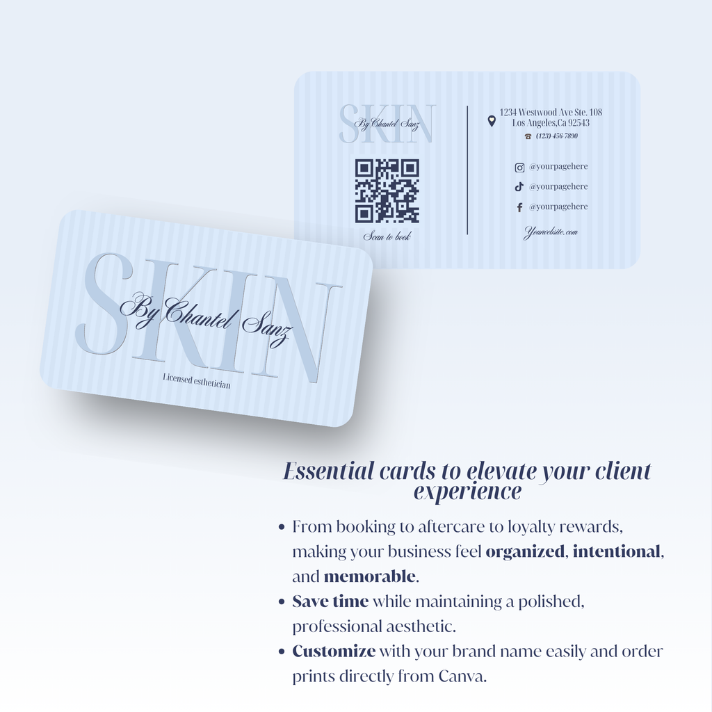 Esthetician Business Cards Templates