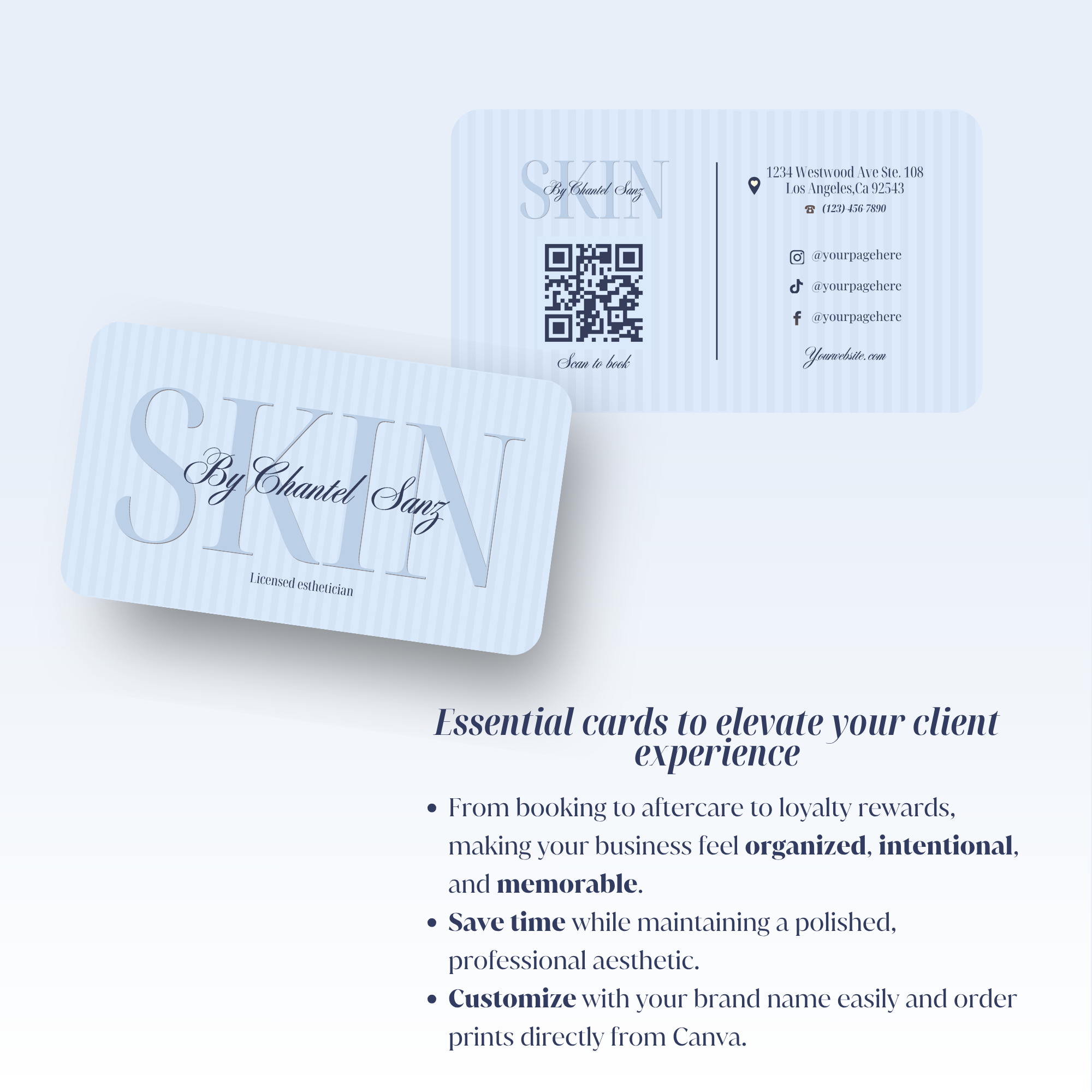 Esthetician Business Cards Templates
