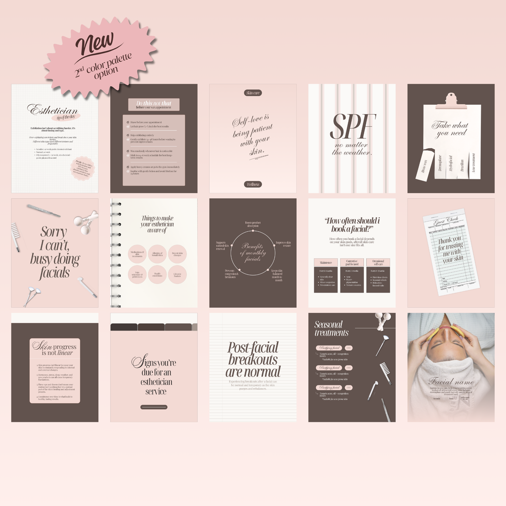 Esthetician Templates
