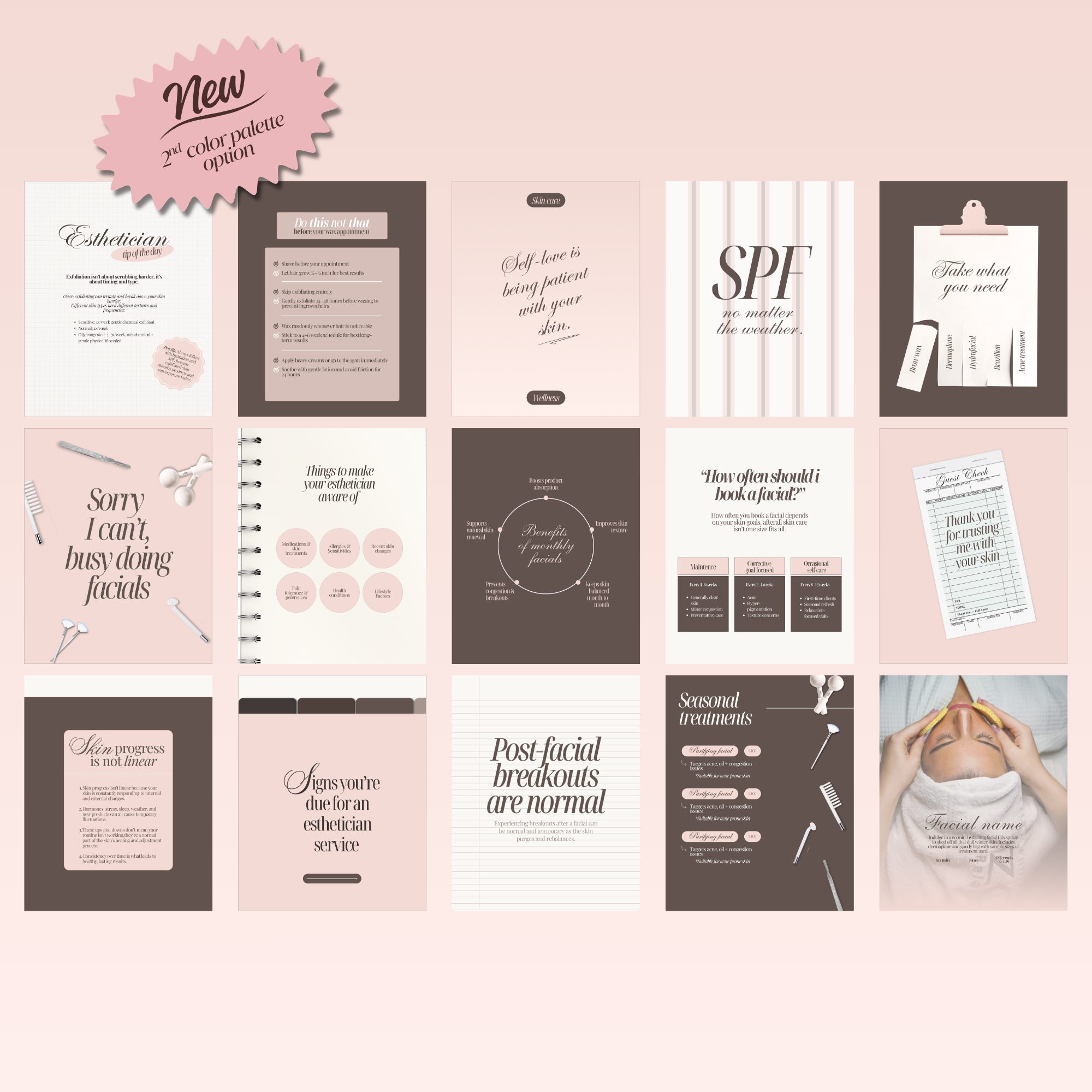 Esthetician Templates
