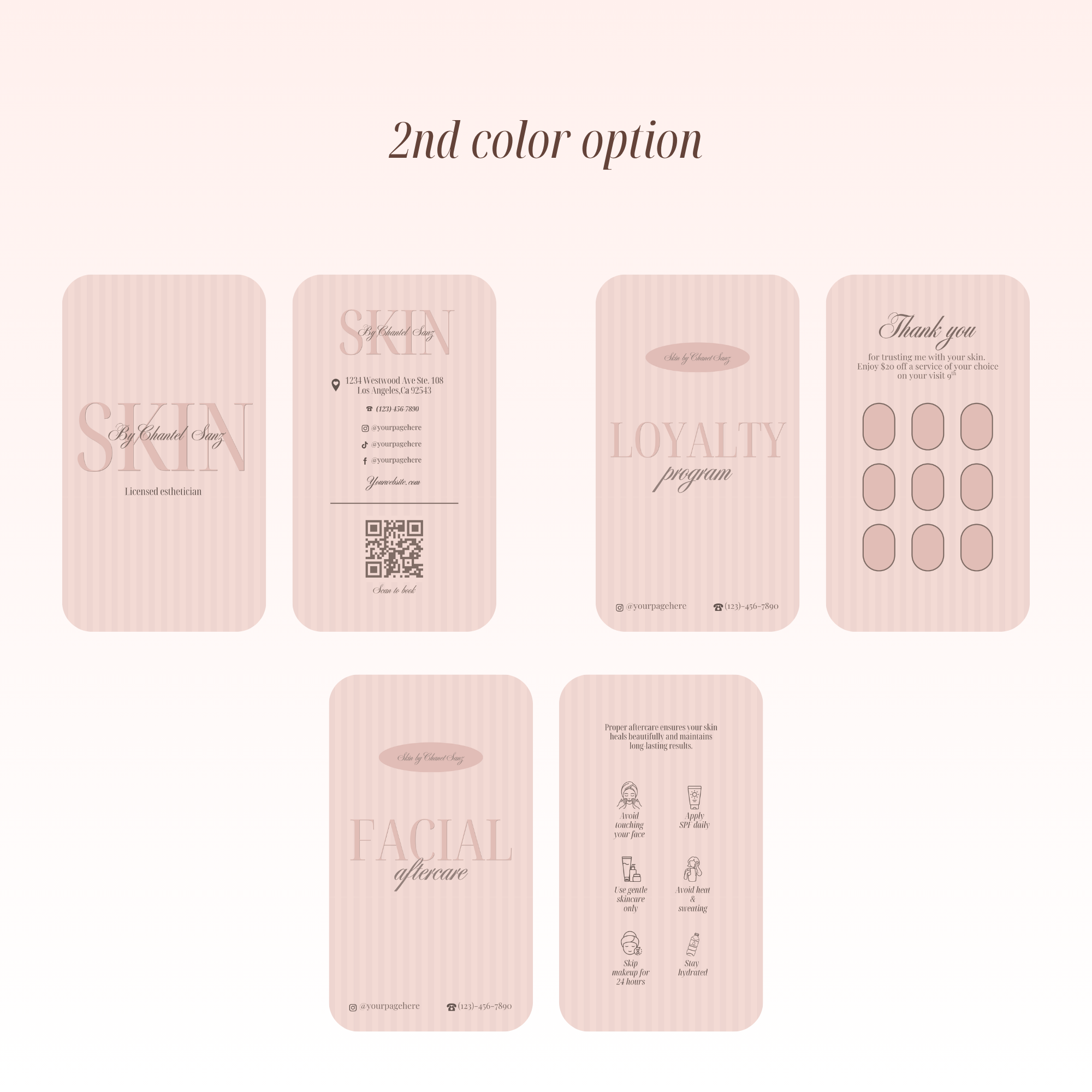 Esthetician Business Cards Templates