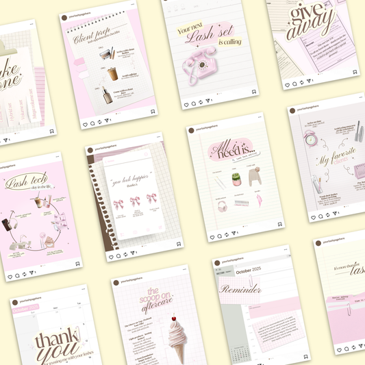 Lash Tech Insta Templates