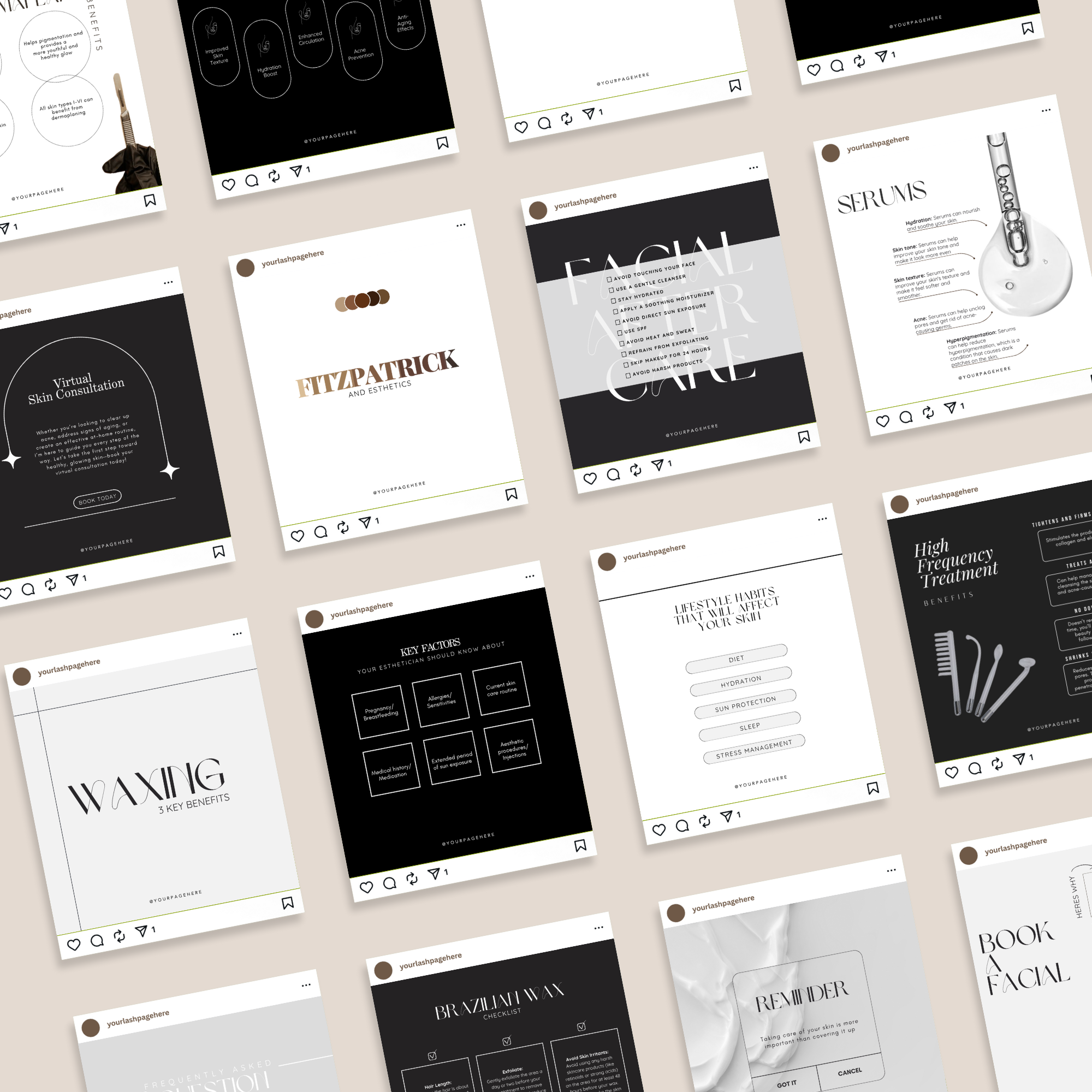 Esthetician Templates