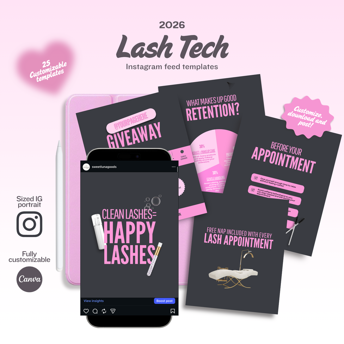 Lash Tech Feed Templates