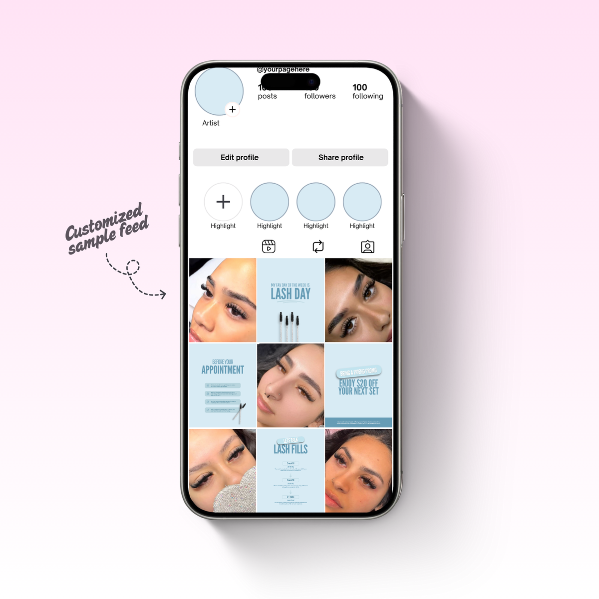 Lash Tech Feed Templates