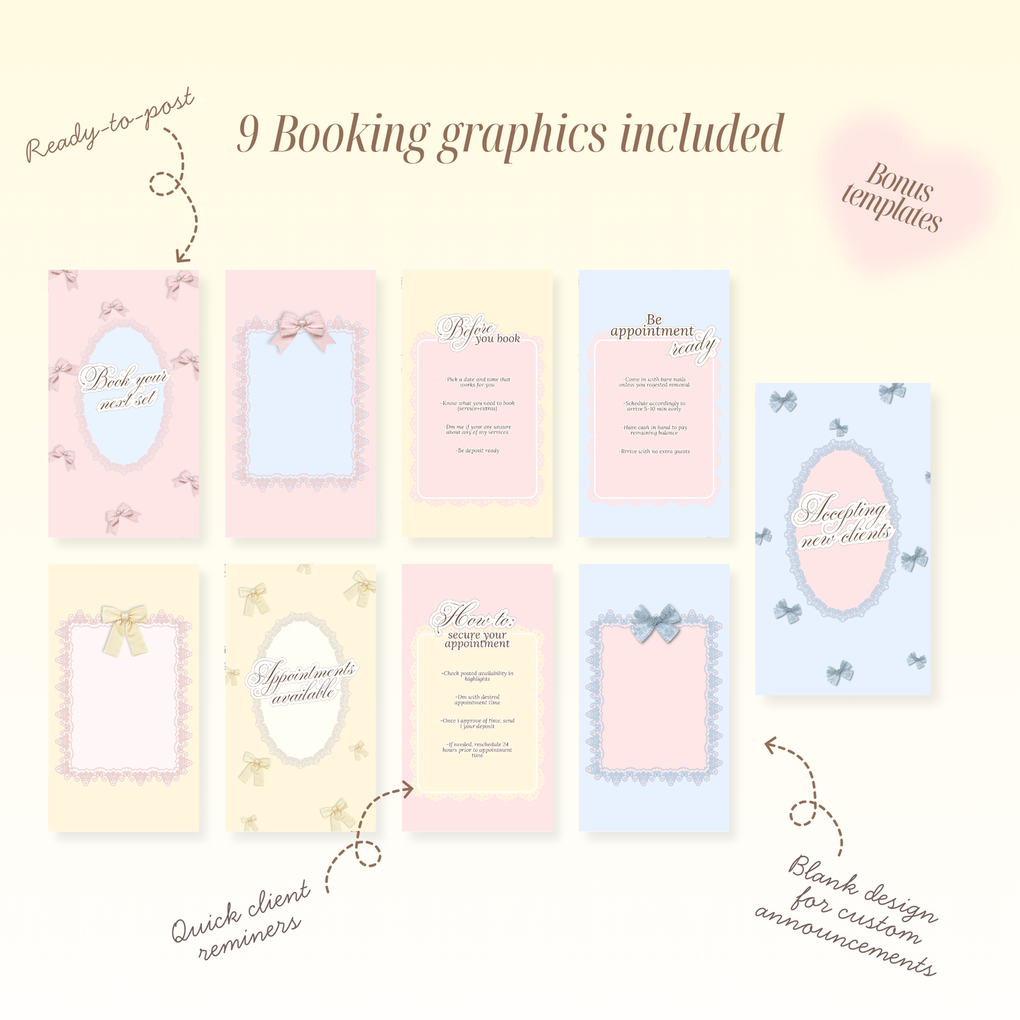 2026 Availability Templates - Scrapbook Pastel
