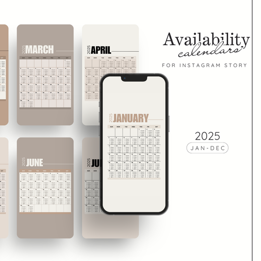 Booking/Availability Calendars for IG Story