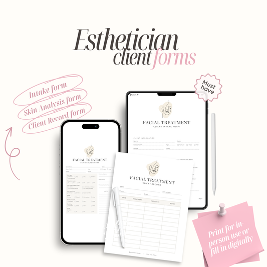Esthetician Client Forms