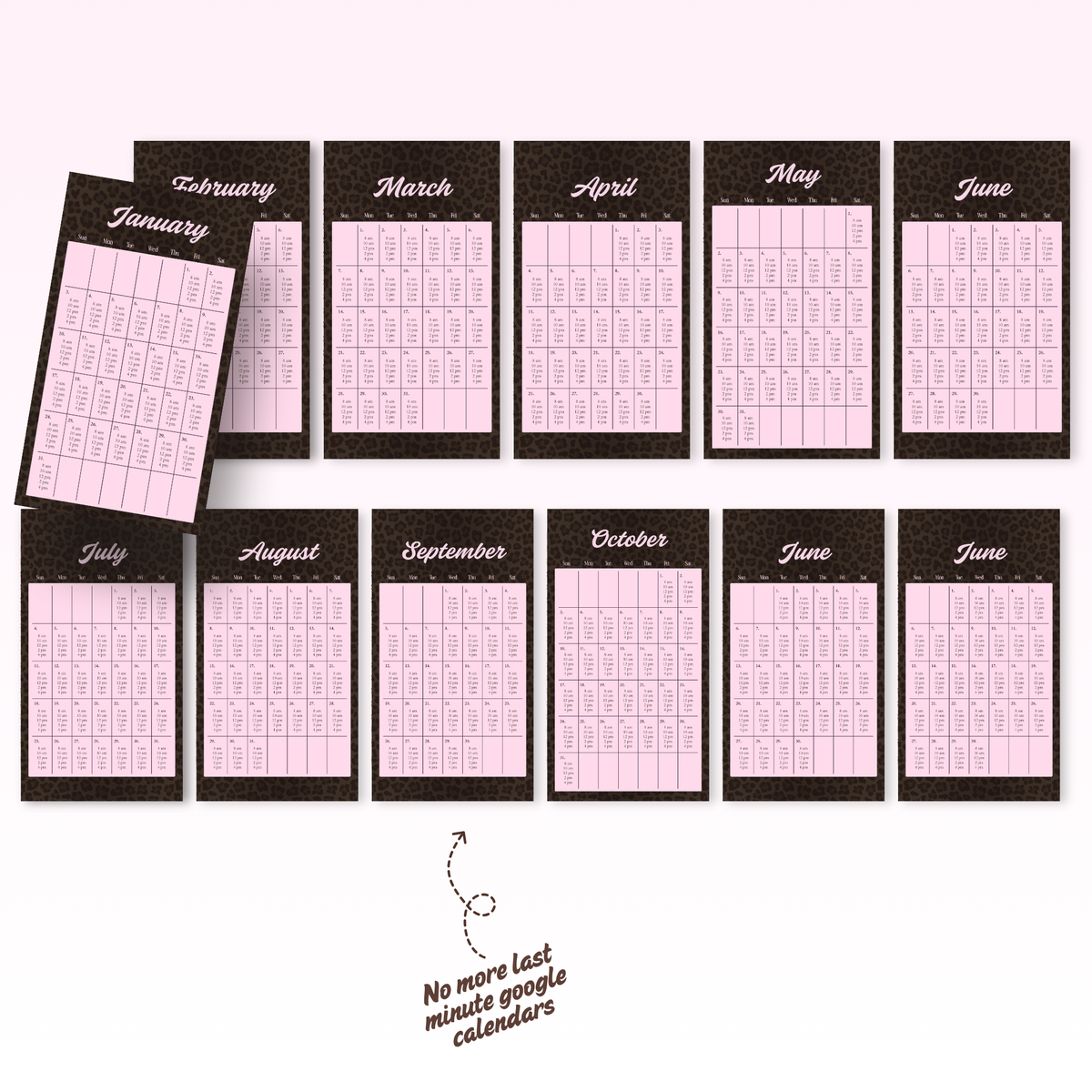 2027 Jan-Dec Availability Calendars