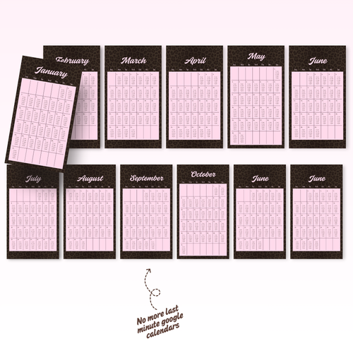 2027 Jan-Dec Availability Calendars