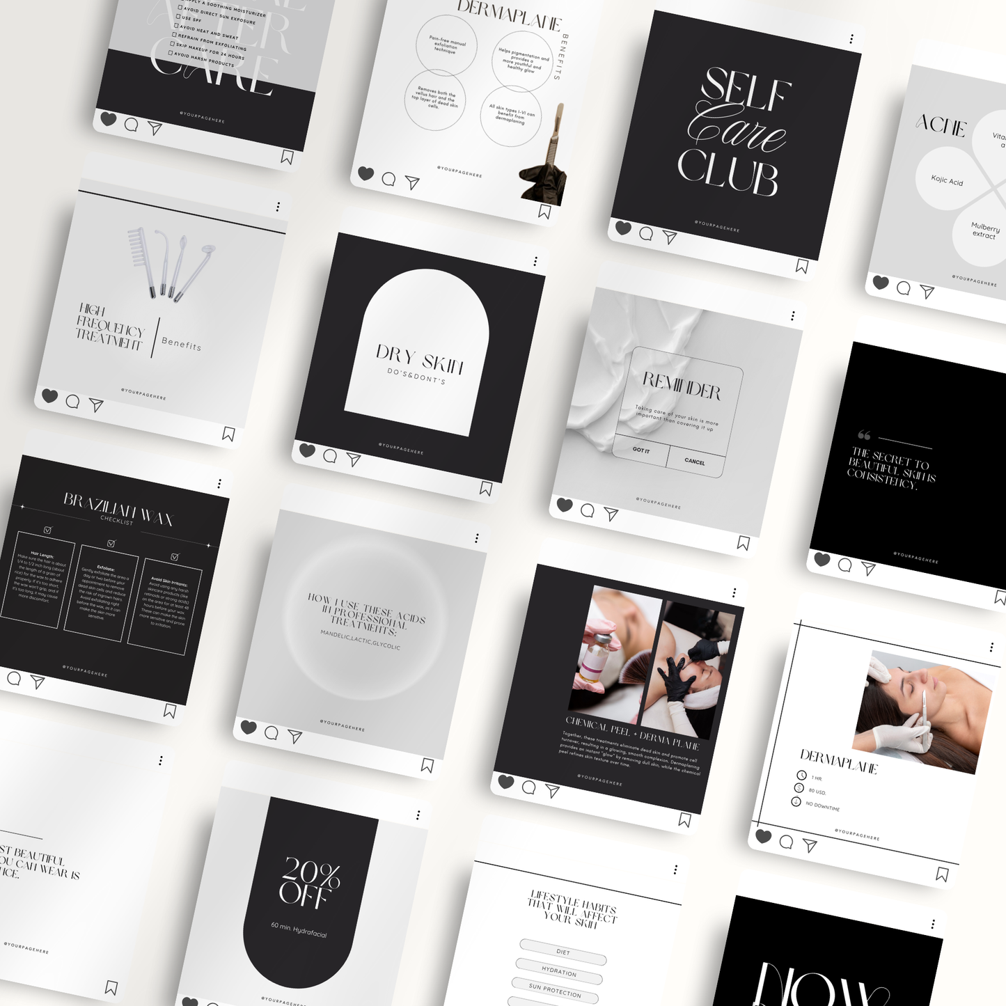 Esthetician Templates