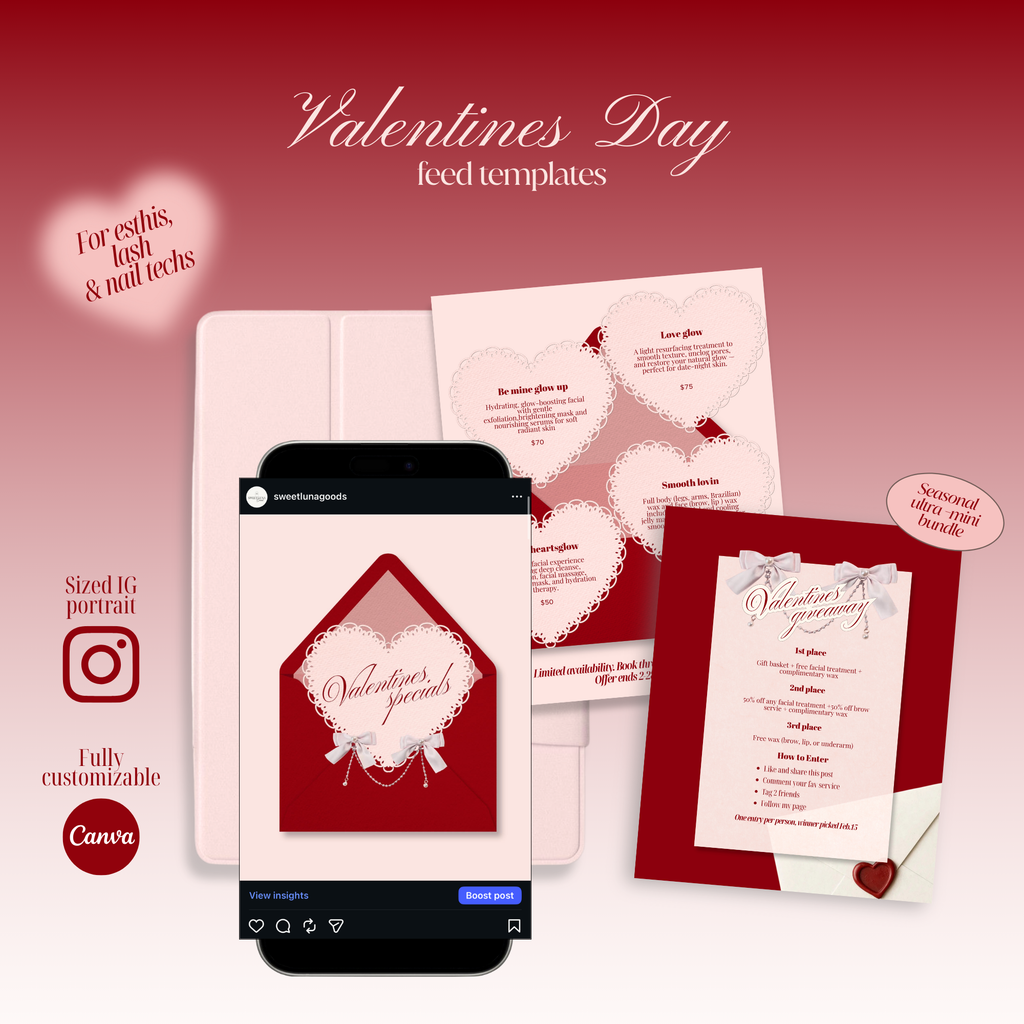 Valentines Feed Templates - Ultra Mini Seasonal Bundle