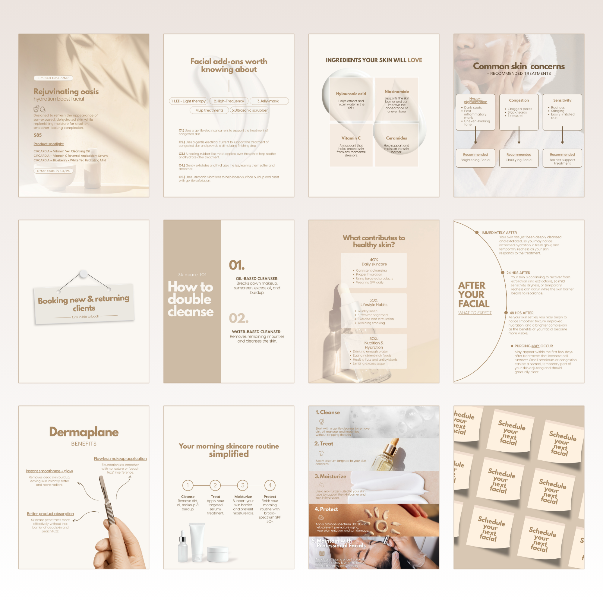 Esthetician Templates 2026