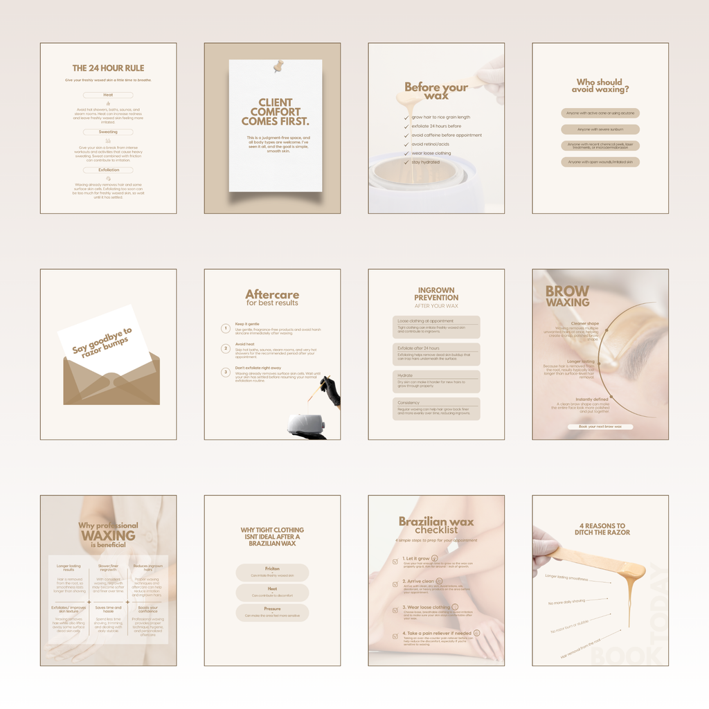 Waxing Feed Templates