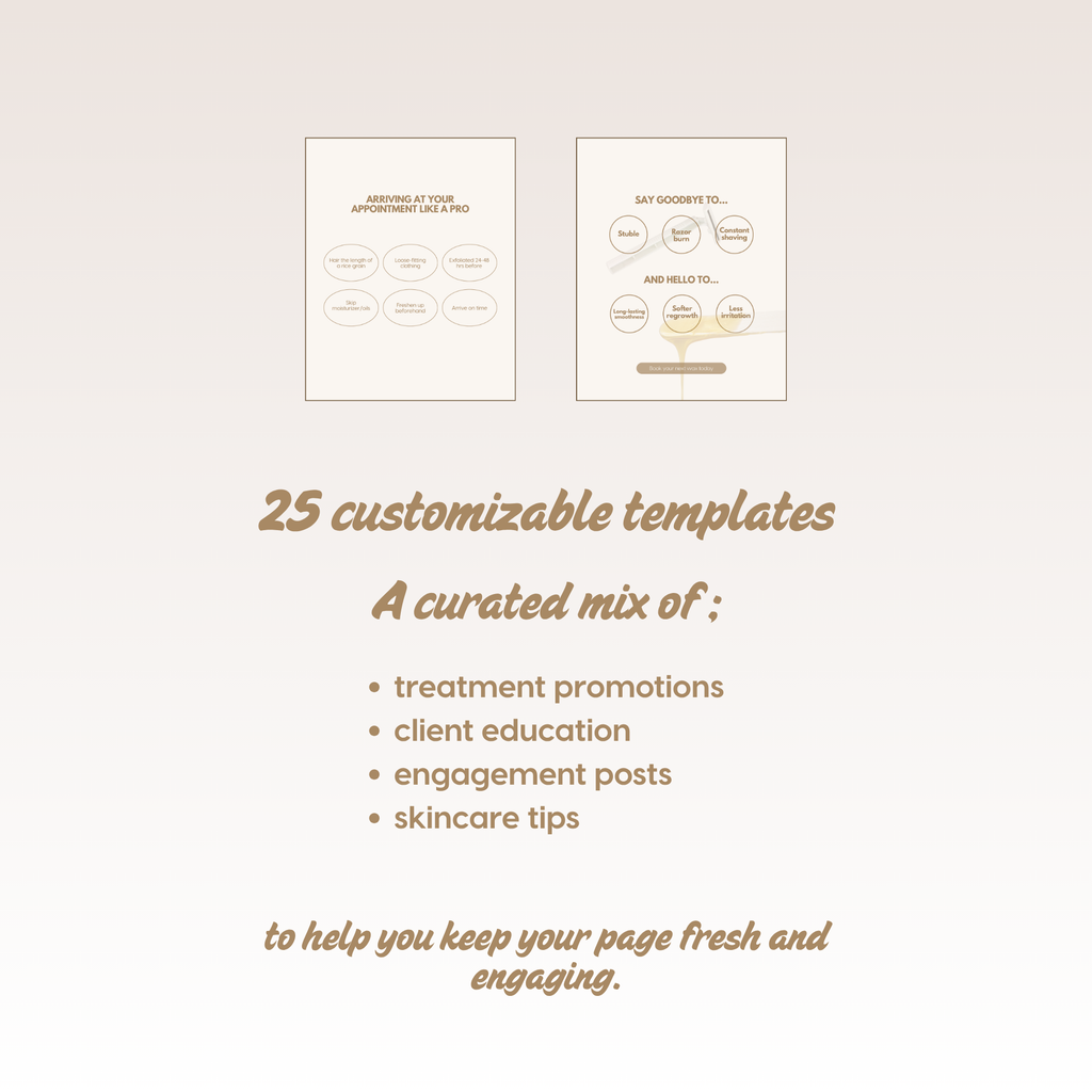 Waxing Feed Templates