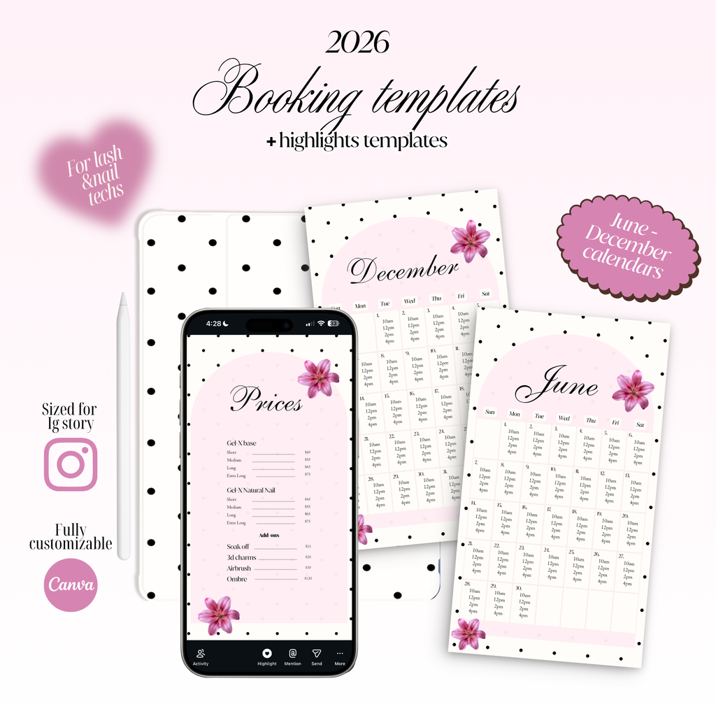 Jun-Dec 2026 Availability Templates + Highlights