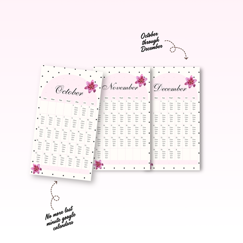 2026 Oct-Dec Availability Templates [Calendars Only]