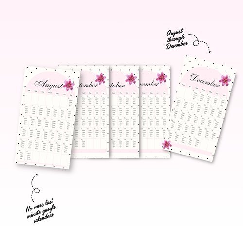2026 Aug-Dec Availability Templates [Calendars Only]