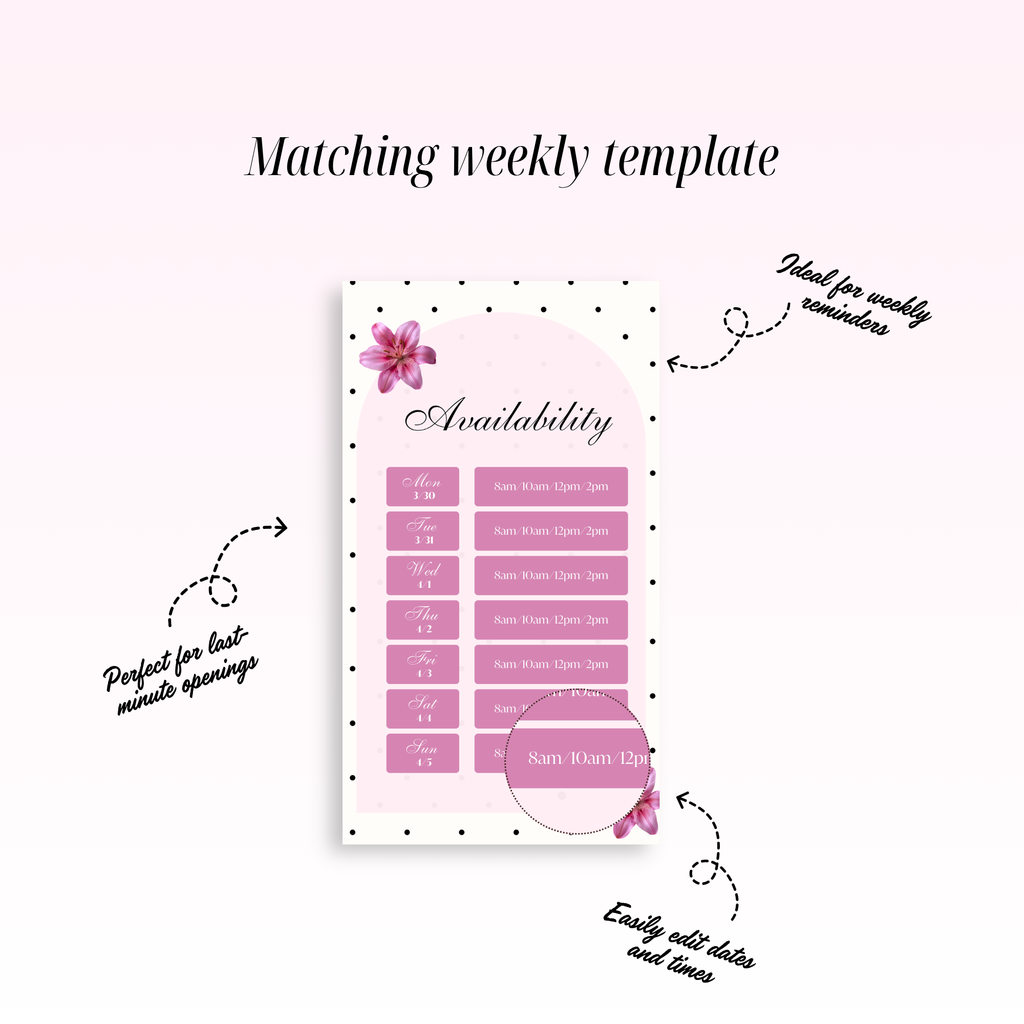 2026 Sep-Dec Availability Templates [Calendars Only]