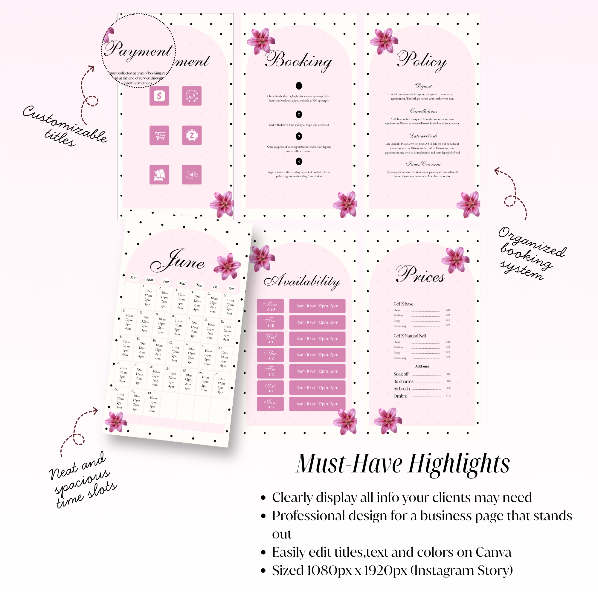 Jun-Dec 2026 Availability Templates + Highlights
