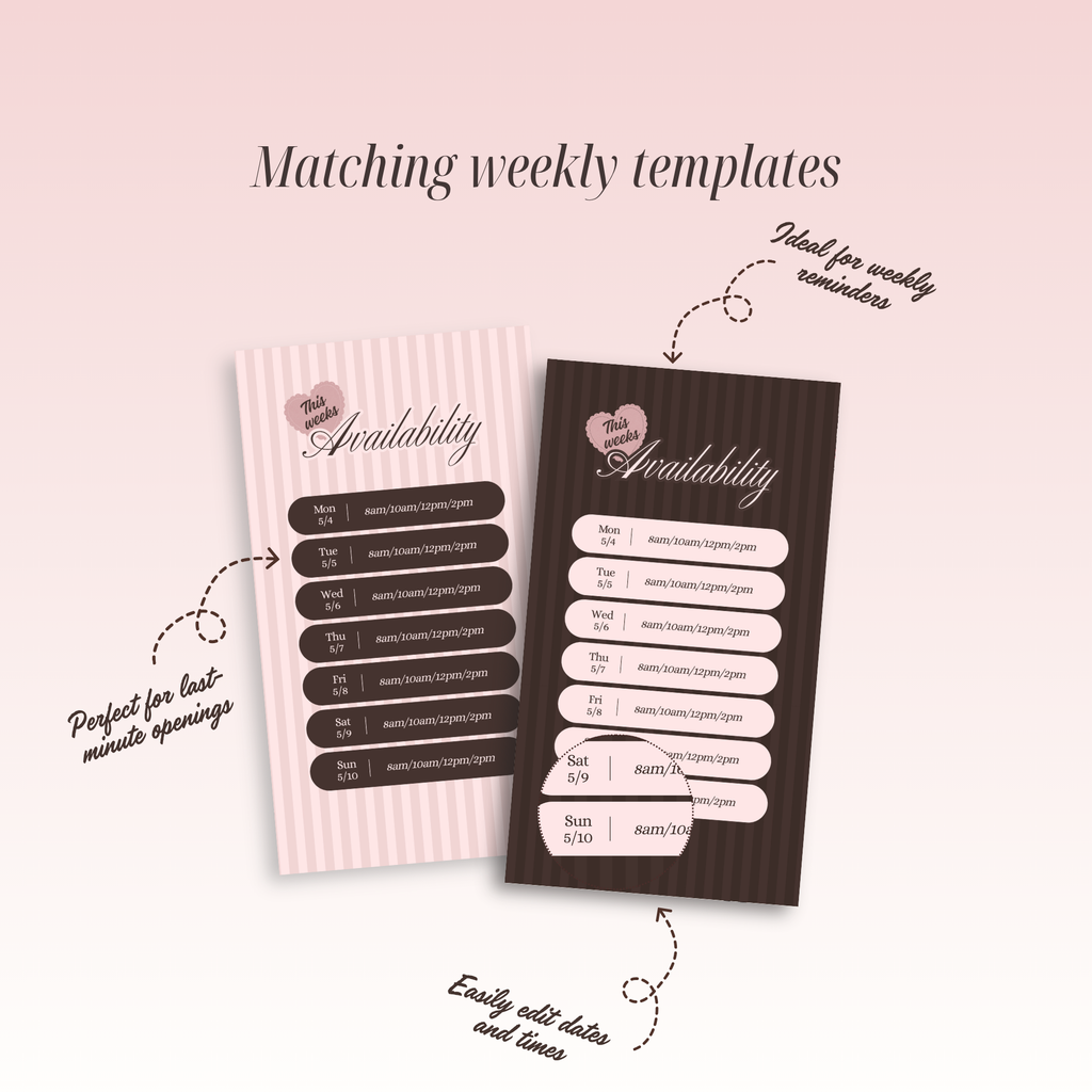 2026 Aug-Dec Availability Templates [Calendars only]