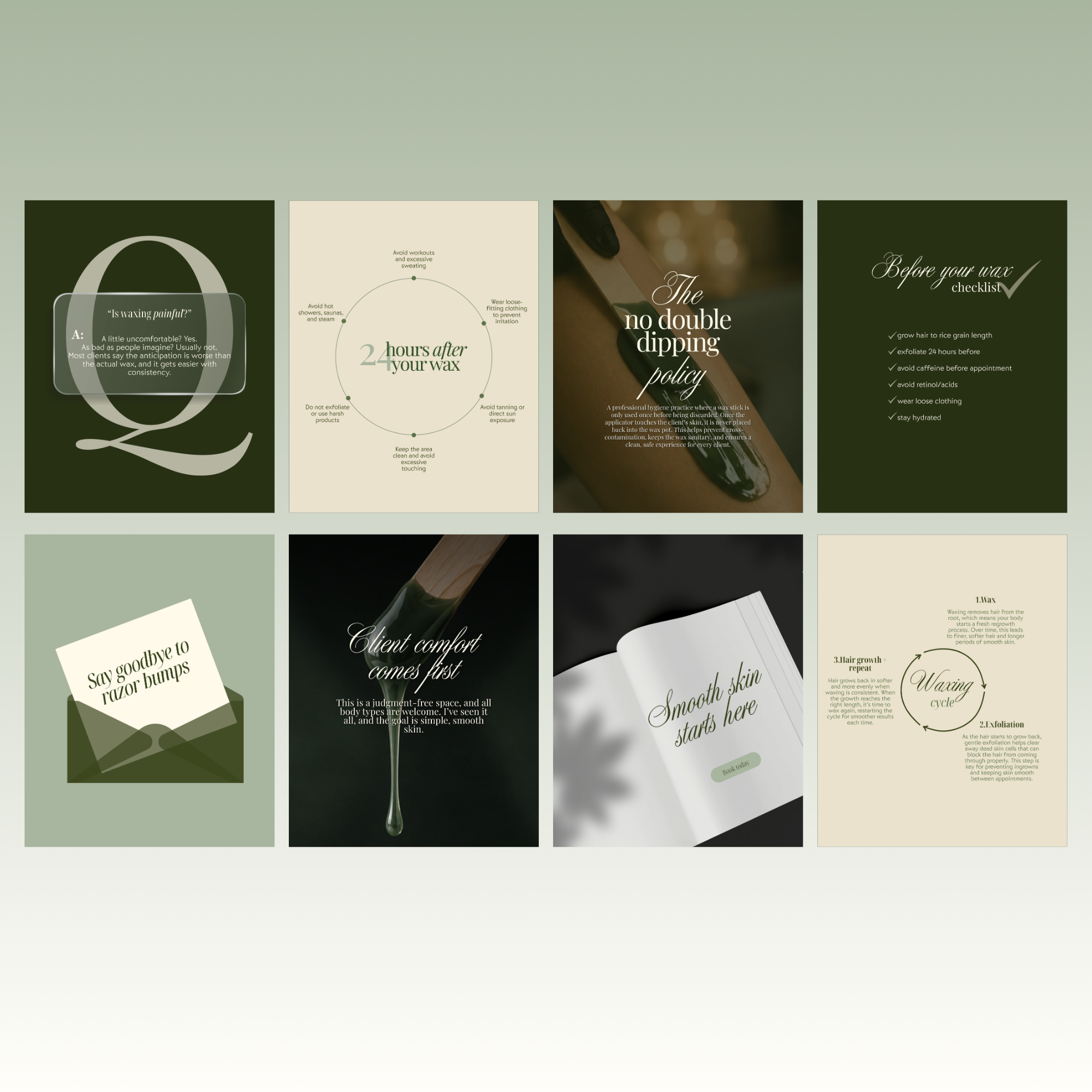 Waxing Feed Templates