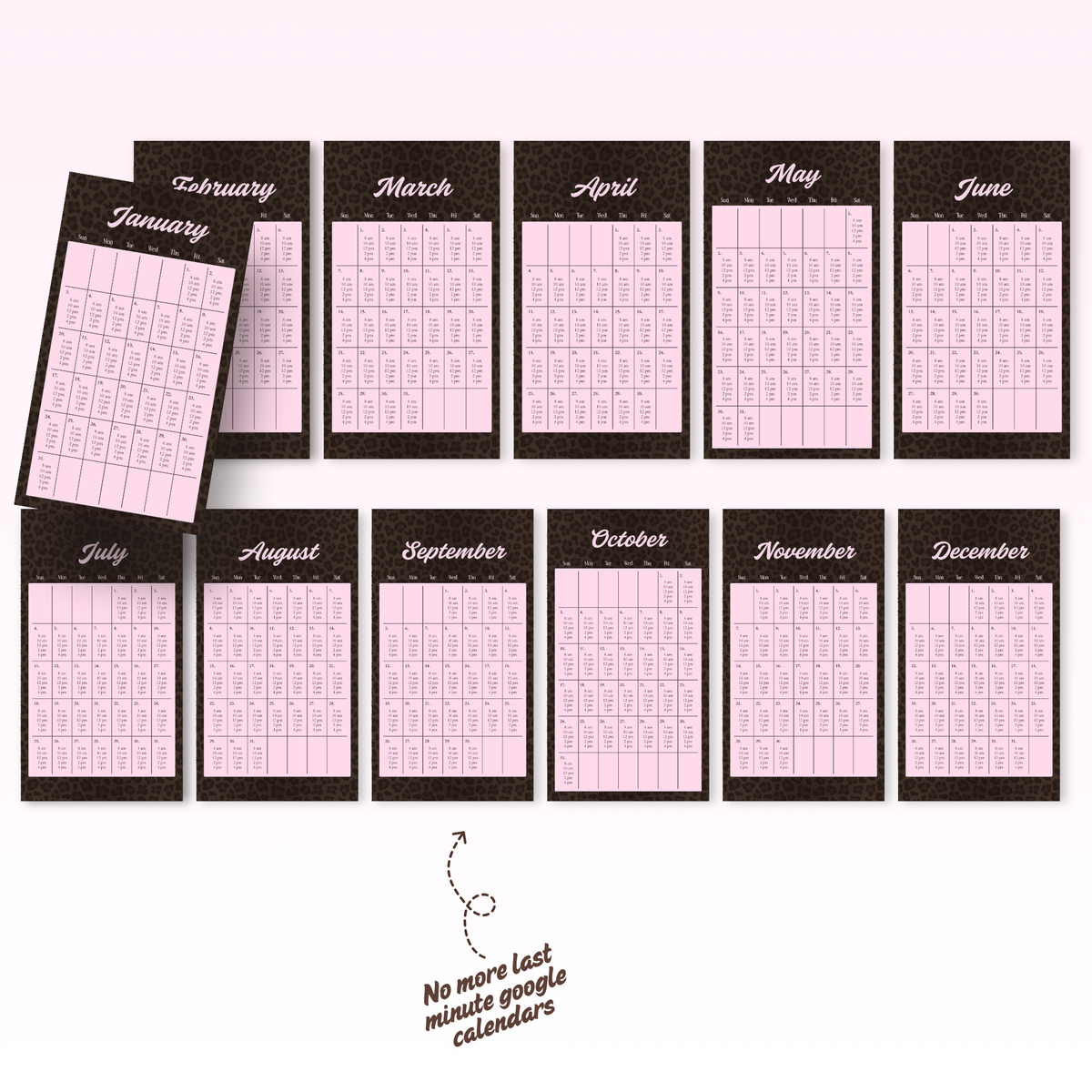 2027 Jan-Dec Calendars