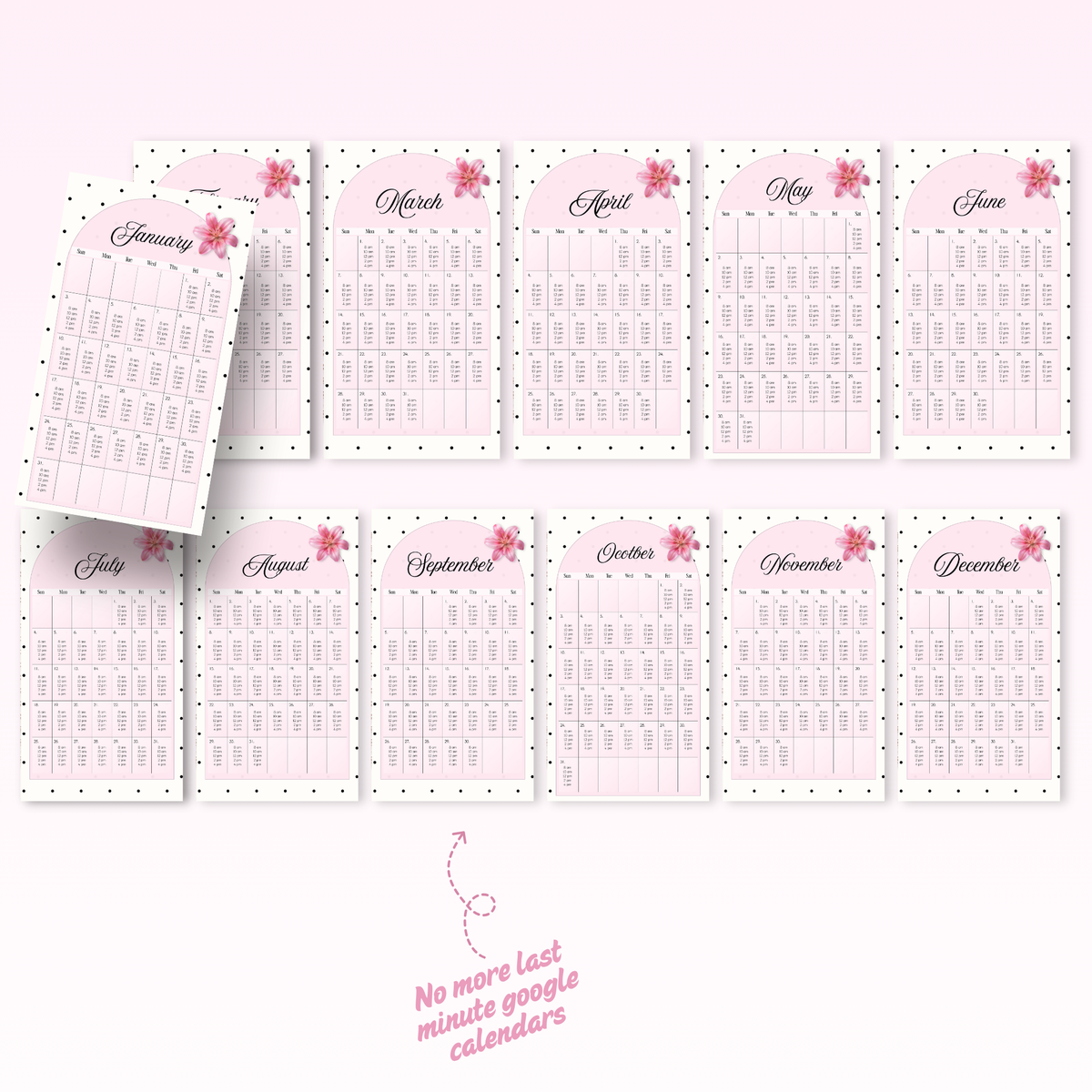2027 Jan-Dec Calendars