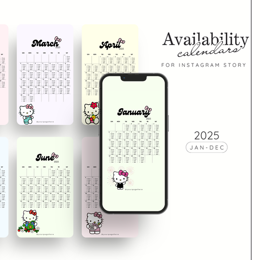 Booking/Availability Calendars for IG Story