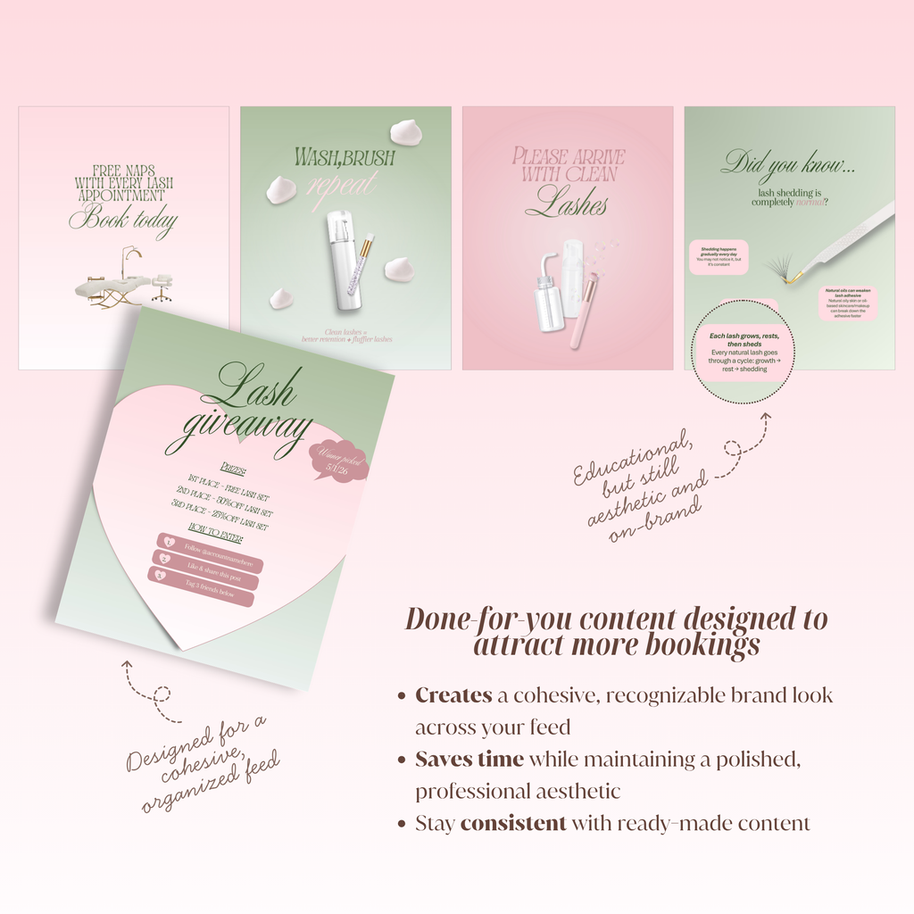 Lash Tech Feed Templates