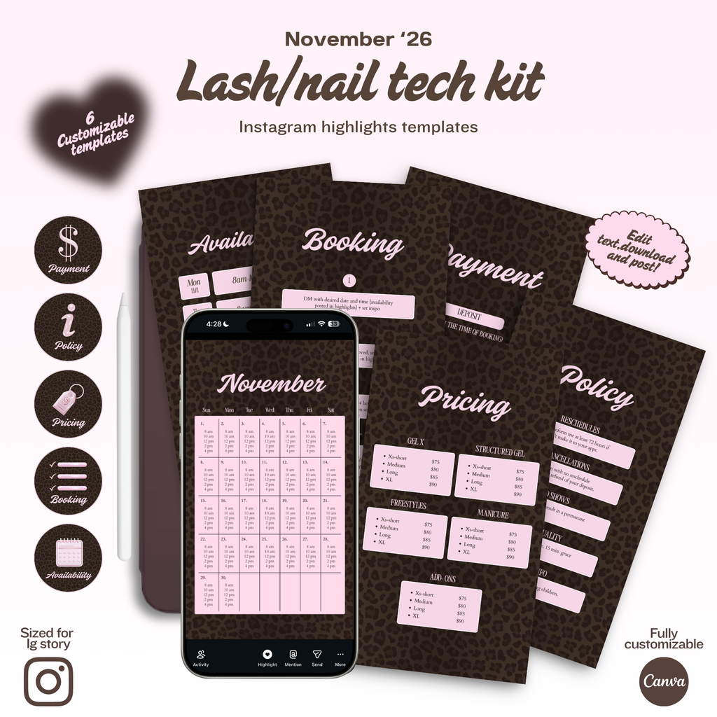 The Lash/Nail Tech Kit - November Edition